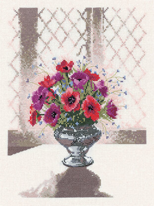Heritage Silver Vase Counted Cross Stitch Kit