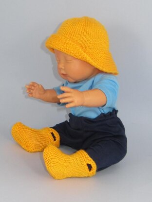 Baby Pull On Boots and Souwester Hat