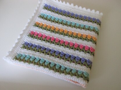 Tulip Flower Baby Blanket