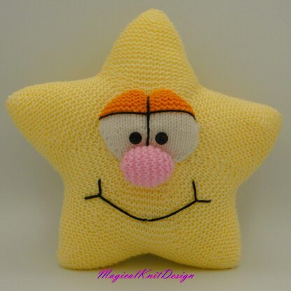 The happy Star pillow Magicalknit