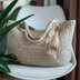 Large summer raffia bag