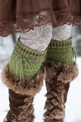 Pumpkin Spice Vintage Lace Boot Cuffs