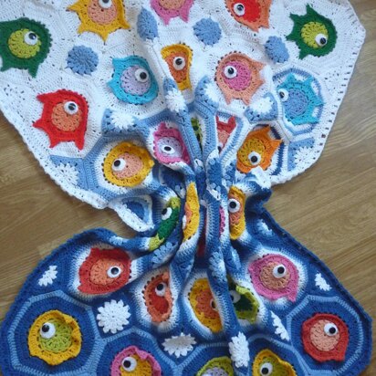 Fish puzzle baby blanket