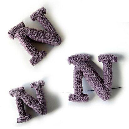 Letter N Crochet Pattern, Letter Amigurumi,