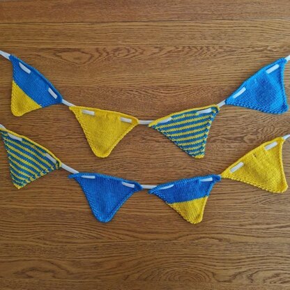 Ukrainian flag bunting