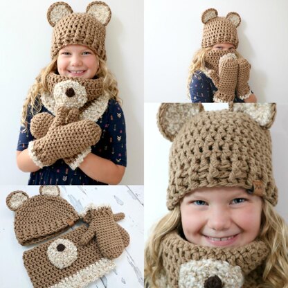 Honey Bear Hat Set