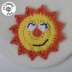 Sun Applique/Embellishment Crochet * sky collection including free base square pattern