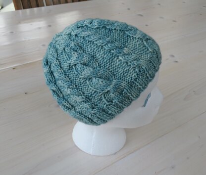 Double Cable Ponytail Hat