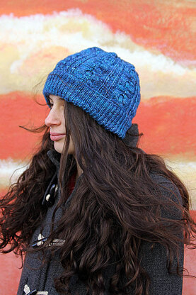 "Whiskey Highball Cable Hat by Thea Colman" - Hat Knitting Pattern in The Yarn Collective