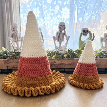 Kids & Dolls Ruffled Witch Hats