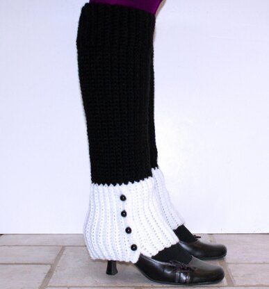 Dowager Faux Spats Leg Warmers