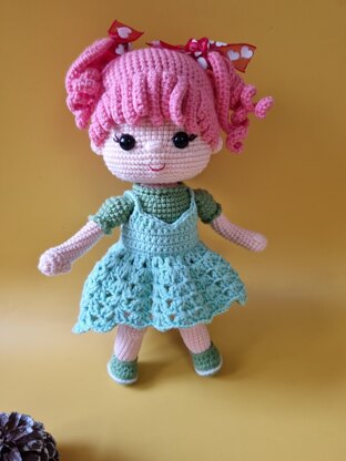 Crochet doll pattern, Amigurumi dollNina doll