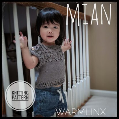 Mian Cold Shoulder Top - knitting pattern