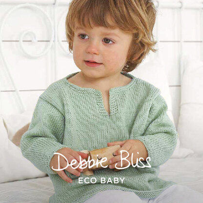 Kaftan - Jumper Knitting Pattern For Babies in Debbie Bliss Eco Baby by Debbie Bliss