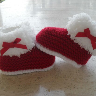 Baby Xmas Girl Booties