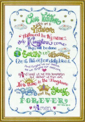 Design Works The Lord's Prayer Cross Stitch Kit - 30cm x 45cm