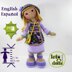 Crochet Doll Pattern, Amigurumi doll pattern, Large doll, 21"/53cm, Kaila