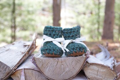 Children's Booties Sheepskin Suede