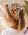 Boho Bandana with Floral Motif, Freeform Mesh and Filet Crochet Design (H8)