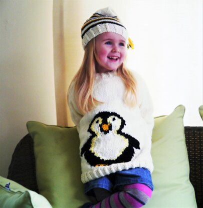 Penguin Sweater and Hat