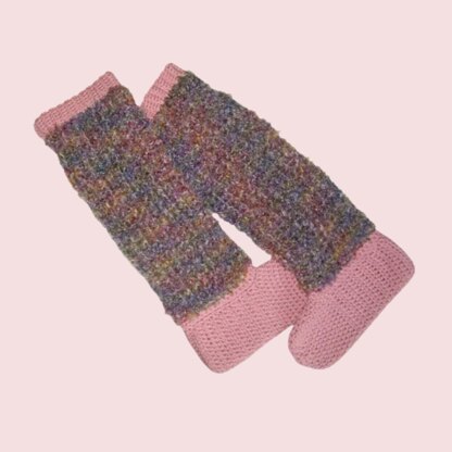 Crochet Womens Knee High Slippers