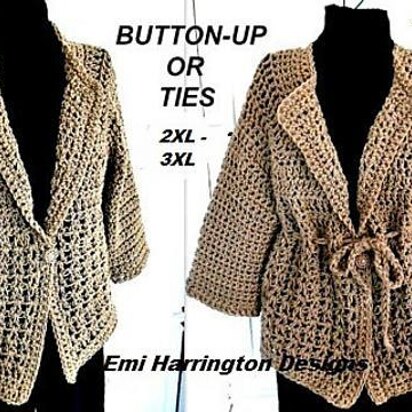 9532XL-3XL Taupe Jacket