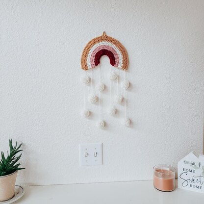 Rainbow Pom Wall Hanging