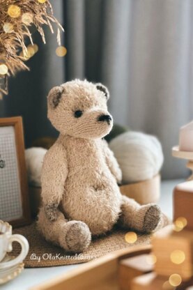 Cozy Teddy Bear Knitting Pattern PDF – Plush Toy 27 cm – Classic Teddy