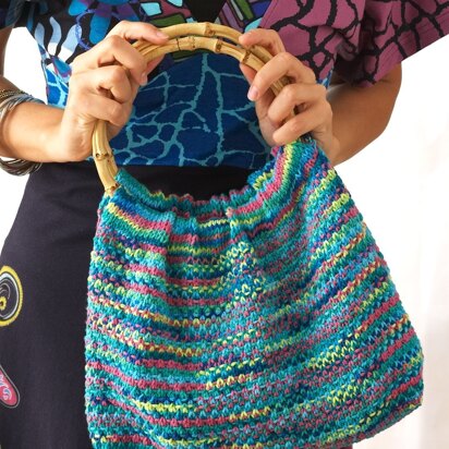 Psychadelic Hobo Bag in Bernat Handicrafter Cotton Prints