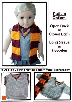 School Sweater for 18 inch Dolls