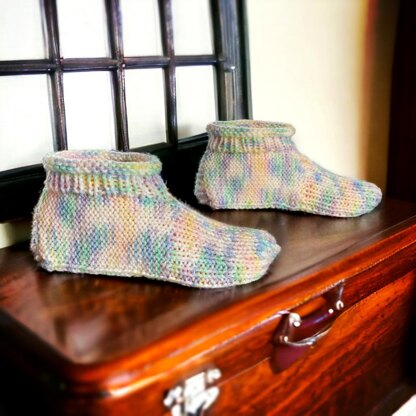 Granny Slippers with a Cuff