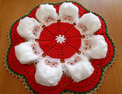 Funny Santa Claus Doily