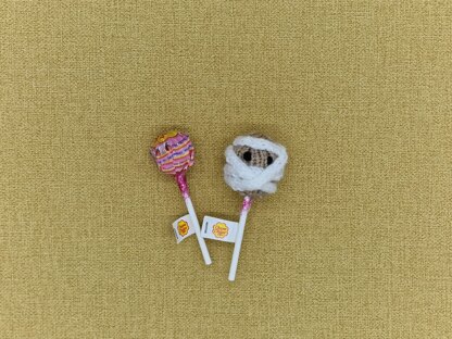 PDF Halloween Knitting Pattern DK Lollipop Hats Decoration Gift Charity knit EASY Chupa-Chups Witch Pumpkin Frankenstein Sweet Sucker Savers