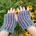 Two Color Rib Brioche Mitts