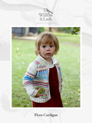 "Flora Cardigan" - Cardigan Knitting Pattern For Girls in Willow & Lark Nest