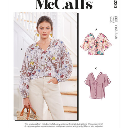 McCall's Misses' Tops & Mask M8220 - Sewing Pattern