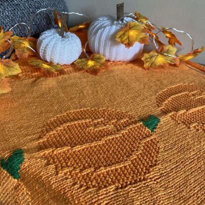Pumpkin Spice Blanket - knitting pattern