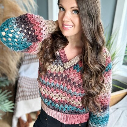 Granny Pop V-Neck Sweater