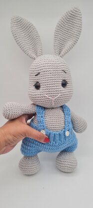 Ballerina Bunny and Boy Bunny with Overalls Crochet Pattern