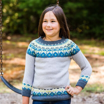 #866 Askja - Sweater Knitting Pattern For Kids in Valley Yarns Superwash DK by Valley Yarns
