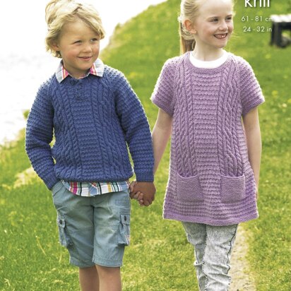 Sweater & Tunic in King Cole DK - 4374 - Downloadable PDF