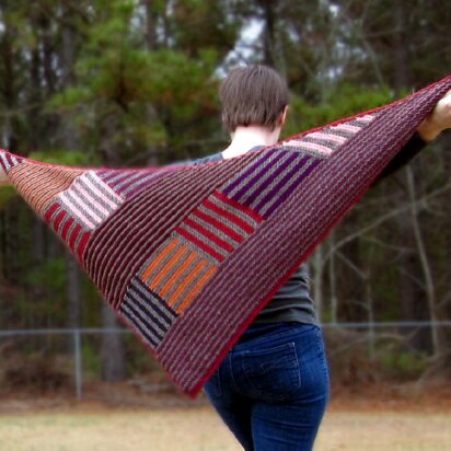 Log Cabin Shawl - knitting pattern