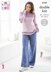 Ladies Sweater in King Cole Finesse Cotton Silk DK - P6164 - Leaflet