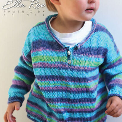 Kris Sweater in Ella Rae Phoenix DK Prints - ER21-01