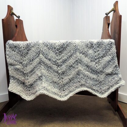 Chunky Chevron Baby Blanket