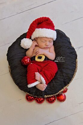 Newborn Santa Claus Hat and Pants