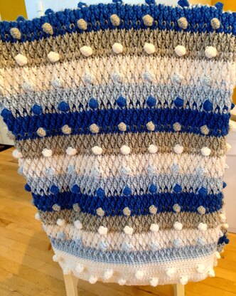 Bobble Blanket Decked in Blue