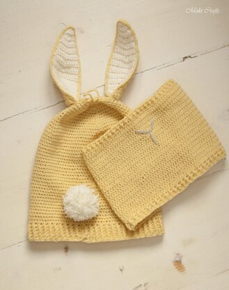 Gemma bunny hat and cowl