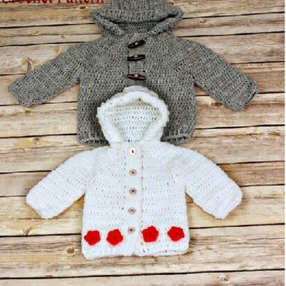 Crochet Pattern Baby Jacket UK & USA Terms #206