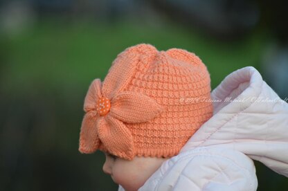 Peach Flower Hat